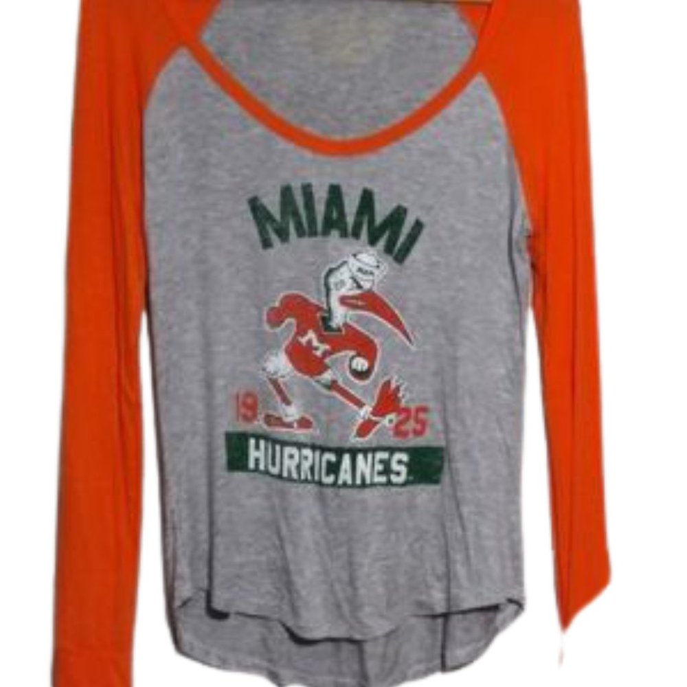Miami Hurricanes long sleeve tee sz M